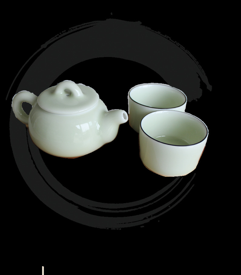 简约 清新 白色 茶杯 产品 实物 白色茶杯 白色茶壶 产品实物 灰色花纹 清新风格