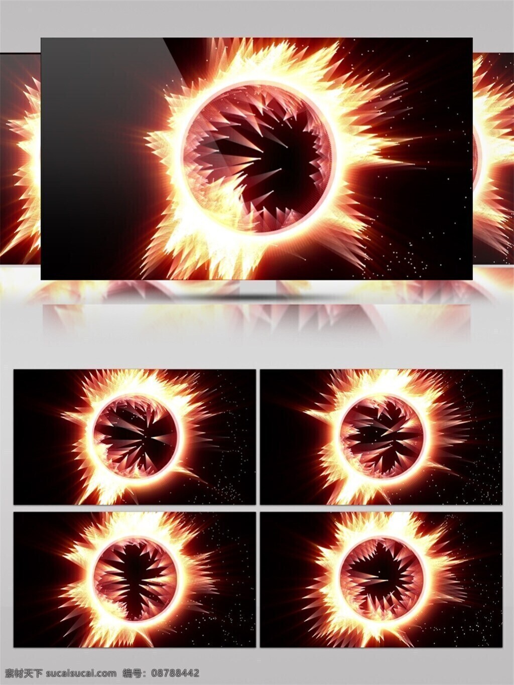 3d视频素材 vj灯光 黄色光球 特效视频素材 绚丽闪光 渲染灯光 黄光 球体 动态 视频 光刺闪耀 华丽光转