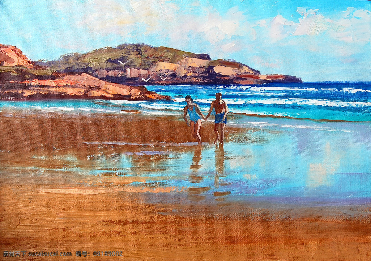 风景 风景画 挂画 海岸 海边 海水 海滩 海洋 油画 情侣 设计素材 模板下载 海滩情侣 油画风景 绘画 艺术 油画艺术 沙滩 西方油画 景色 欧美油画 油画作品 绘画书法 文化艺术 装饰素材 山水风景画