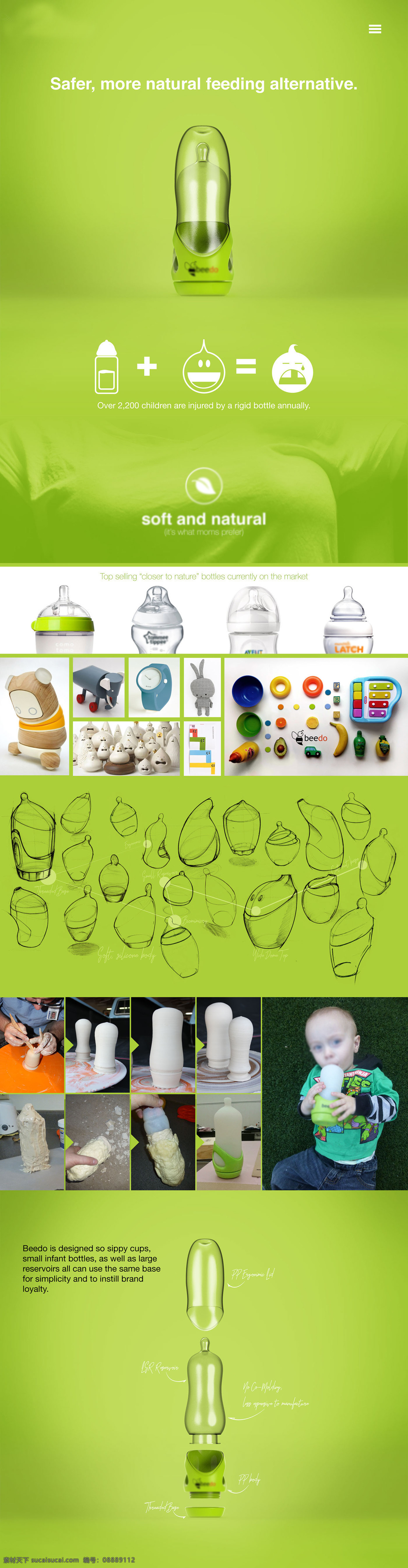 安全 硅胶 奶瓶 柔软 水瓶 概念 婴儿 产品