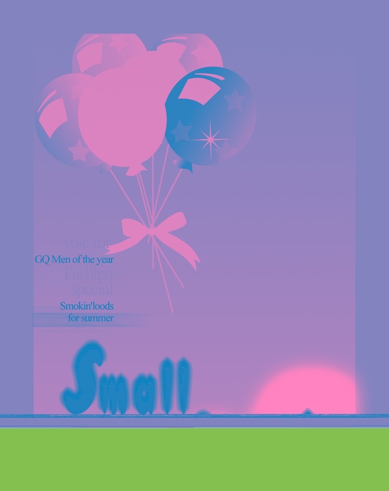 儿童封面设计 气球 绿底 文字 small 画册设计 其他模板 摄影模板 源文件