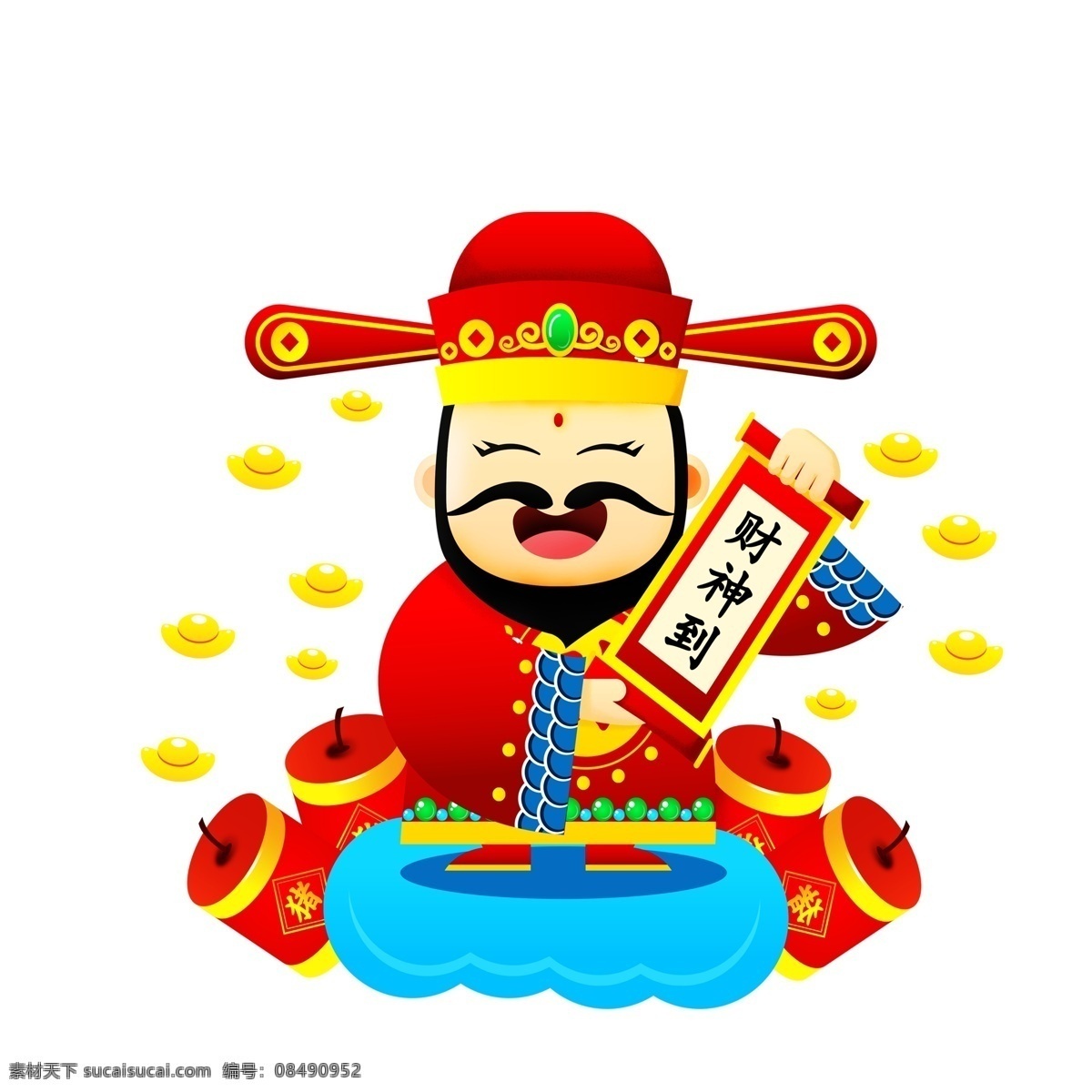 2019 新年 财神 元素 财神到 新年元素 简约 创意元素 猪年大吉 手绘 手绘图案 猪年 2019猪年 新年主题 元素设计