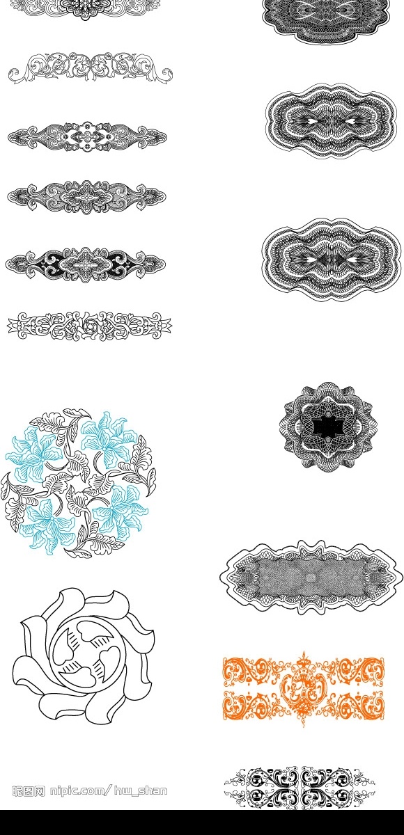 花防伪花 花 防伪花 失量图cdr 底纹边框 花纹花边 矢量图库