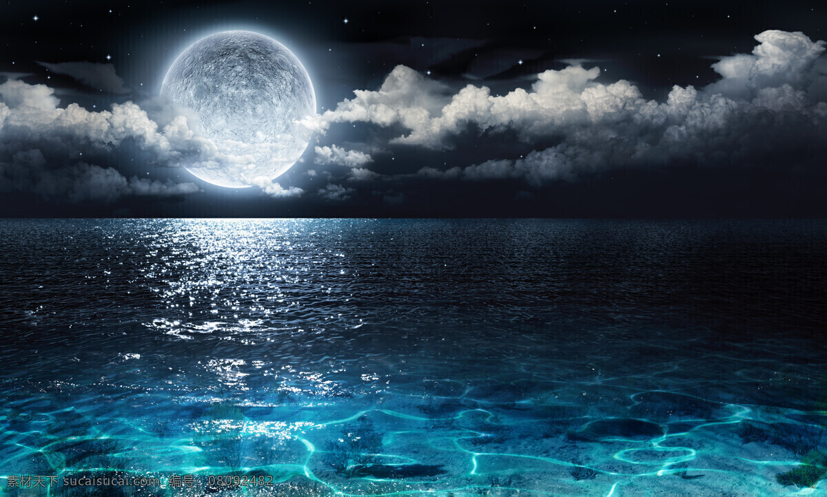 美丽 大海 月色 月亮 海面风景 夜晚风景 海岸风光 美丽风景 大海风景 海洋风景 美丽景色 风景摄影 海洋海边 自然景观 黑色
