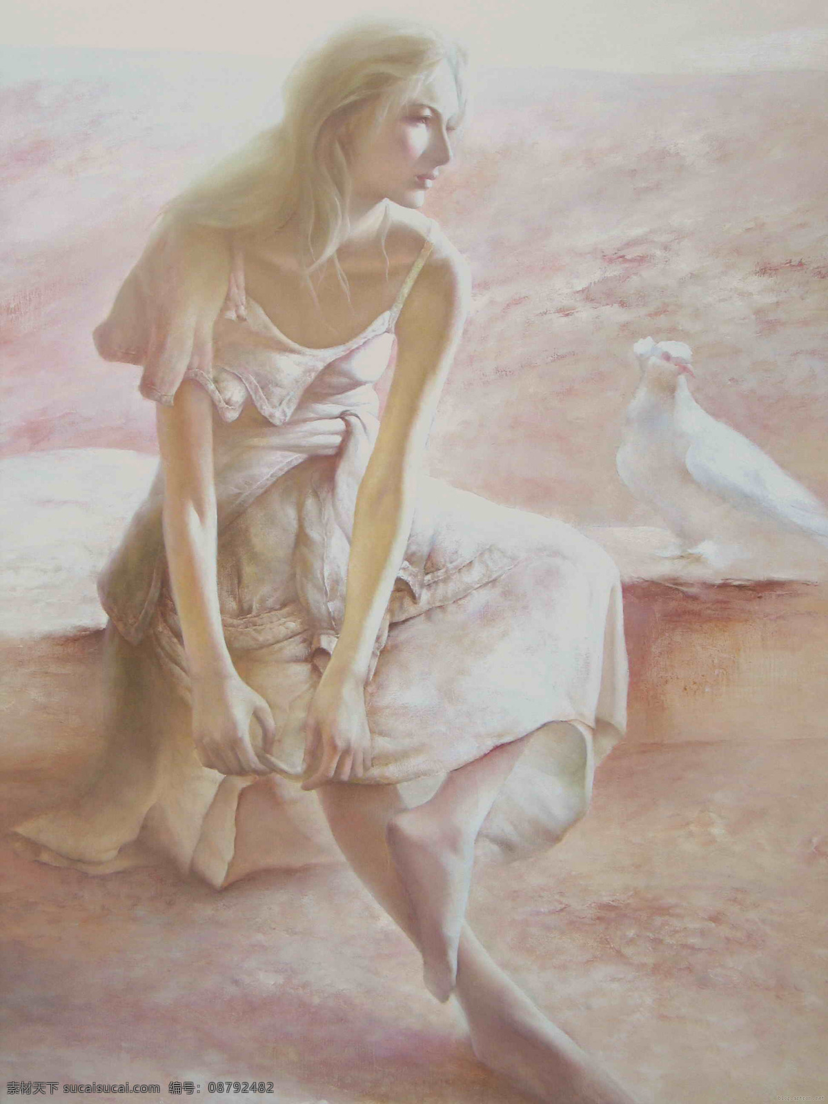 油画人物 人物油画 油画 绘画 艺术 油画作品 大师作品 当代 艺术家 作品 挂画 名画 世界名画 美女 女人 妇女 妇人 西方油画 欧美油画 服装 衣服 女装 鸽子 动物 连衣裙 绘画书法 文化艺术
