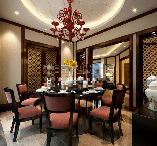 中式 餐厅 模型 室内设计 室内装饰设计 模型素材 客厅 3d 3dmax 建筑装饰 客厅装饰 黑色