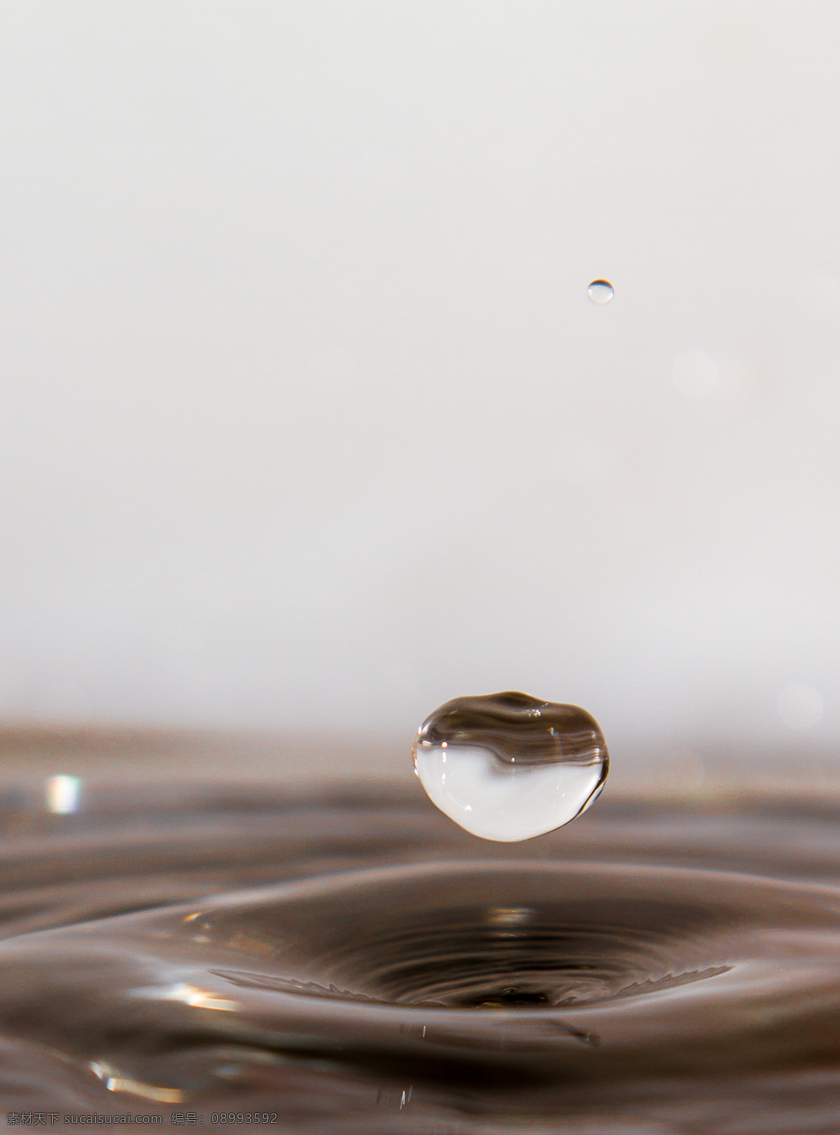 滴水 水滴 水珠 水珠落下 水面 水纹 自然景观