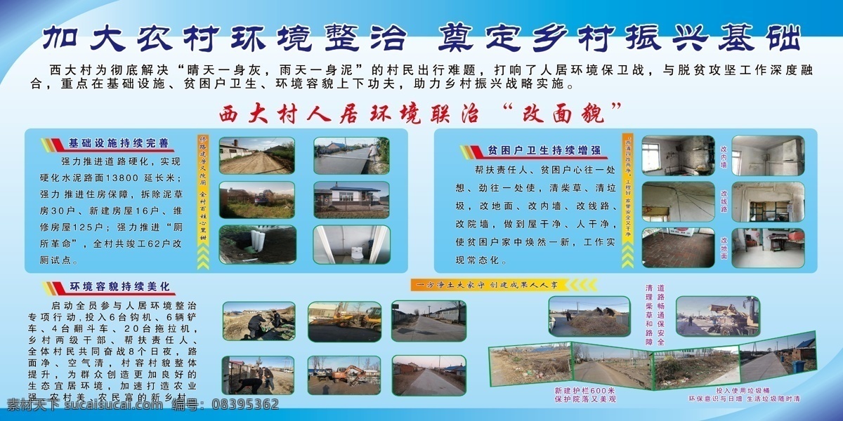 环境整治 环境综合整治 展板背景 制度背景 绿色背景 蓝色背景 照片排版 环境卫生 绿化 清洁 绿色 竹叶 竹子 泡泡 剪影 专栏 展板模板