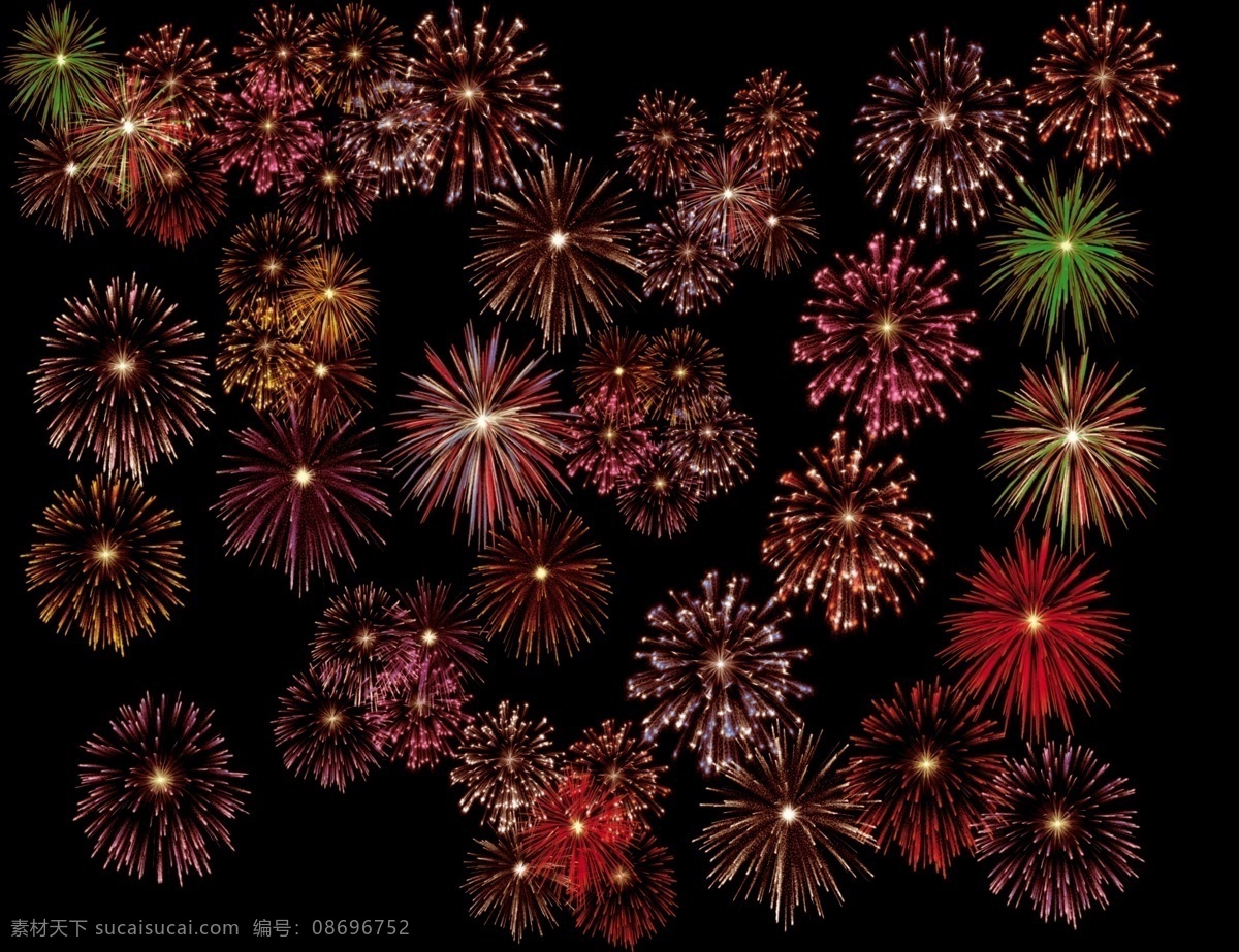 缤纷 烟花 分层 礼花 源文件 缤纷烟花 节日素材 2015羊年