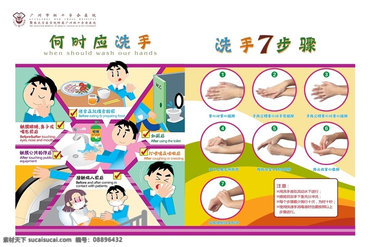 何时应洗手 洗手 七 步骤 矢量 模板下载 洗手七步骤 卫生宣传 展板 健康 展板模板 广告设计模板 源文件