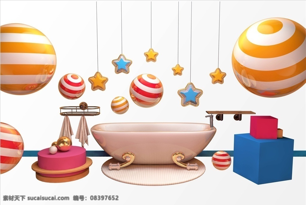 电商 c4d 场景 双11 电商场景 双十一 双十一场景 双十一c4d 化妆品场景 红色场景 中国风场景 动漫动画 动漫人物