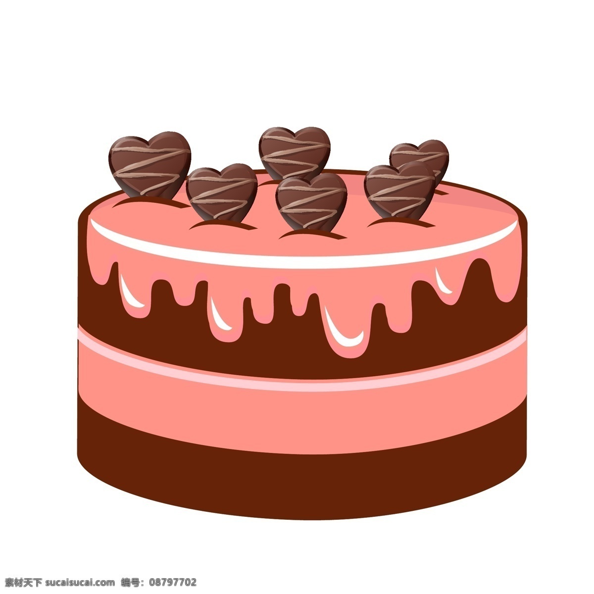 手绘 心形 巧克力 蛋糕 插画 手绘蛋糕 蛋糕插画 巧克力蛋糕 奶油蛋糕 插图 心形巧克力 情人节