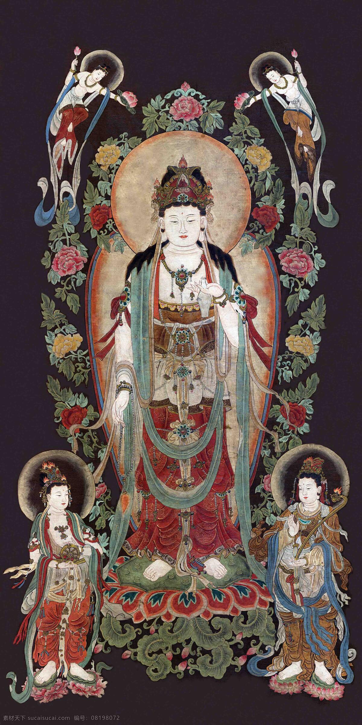 观世音菩萨 佛教 汉传佛教 佛教艺术 佛画 宗教信仰 文化艺术