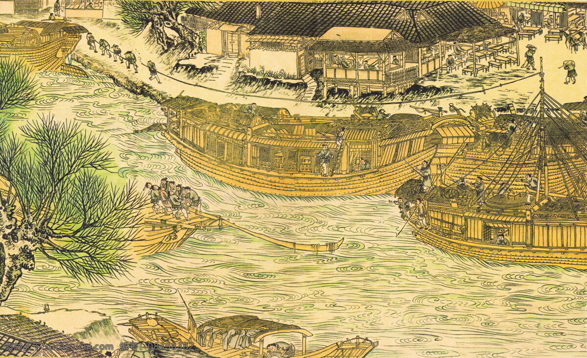 古代插图 古代书画 设计素材 其它插图 书画美术 黄色