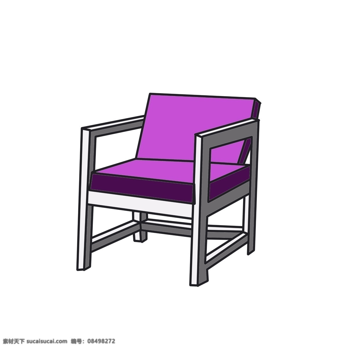 木质 椅子 装饰 插画 木质椅子 紫色的椅子 漂亮的椅子 创意椅子 立体椅子 精美椅子 家具椅子