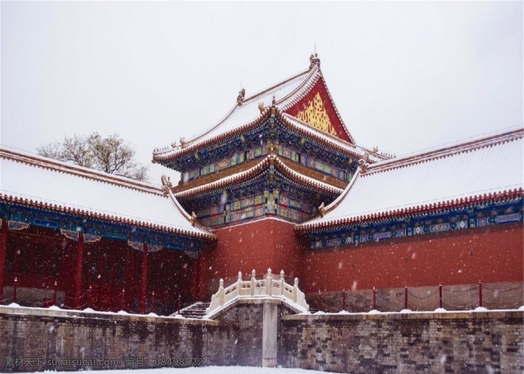 北京故宫 雪景 唯美 风景 风景壁纸 电脑壁纸 北京 故宫 自然景观 风景名胜