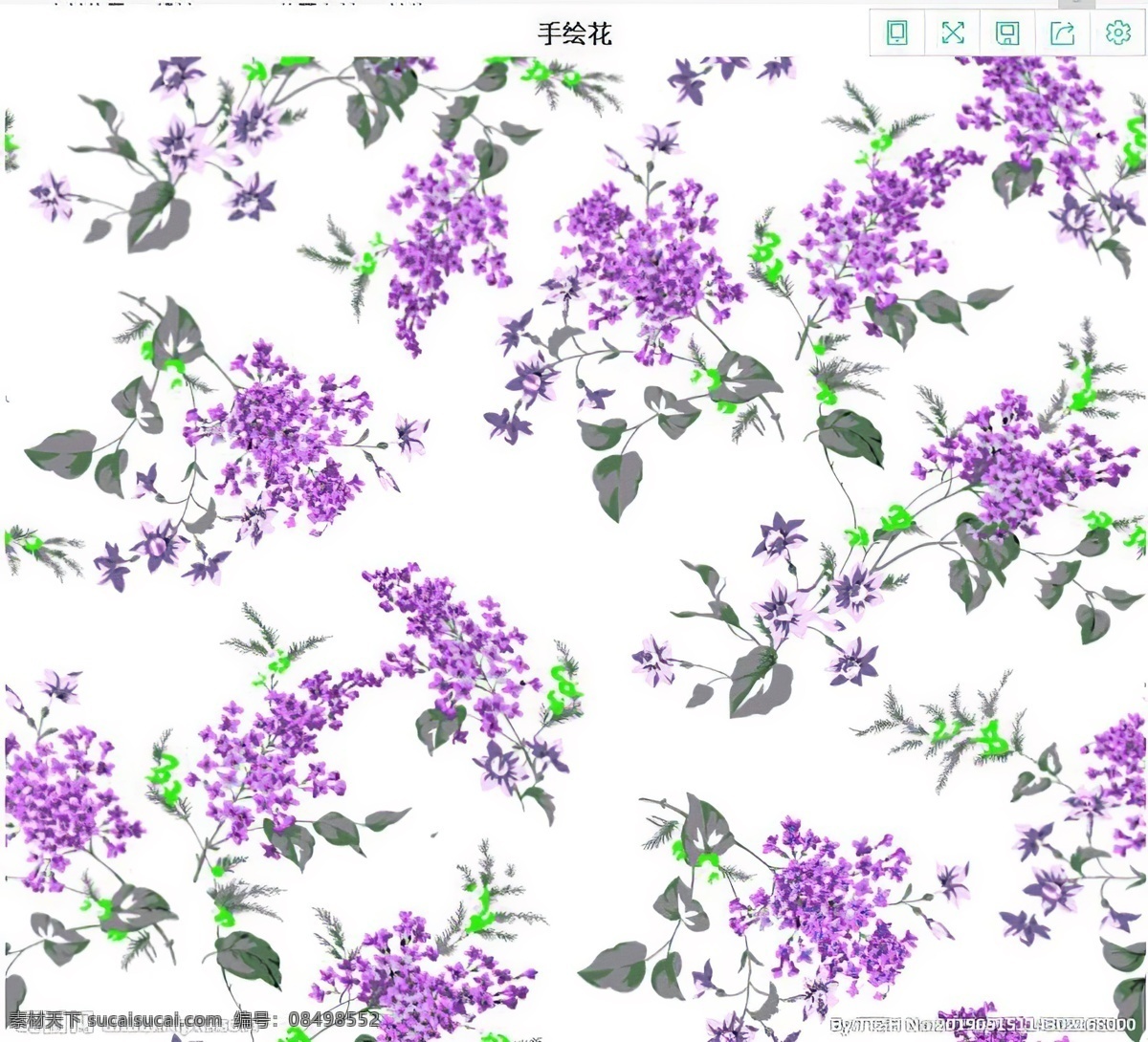 小碎花 碎花 手绘花 热转印印花 雨伞花