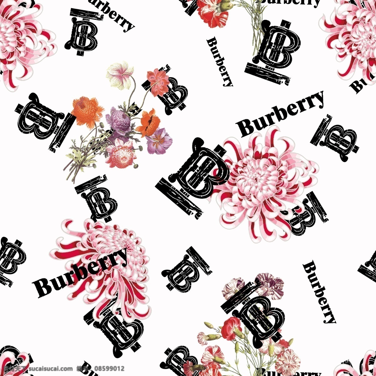 大牌花朵 花朵素材 菊花 彼岸花 字母 分层