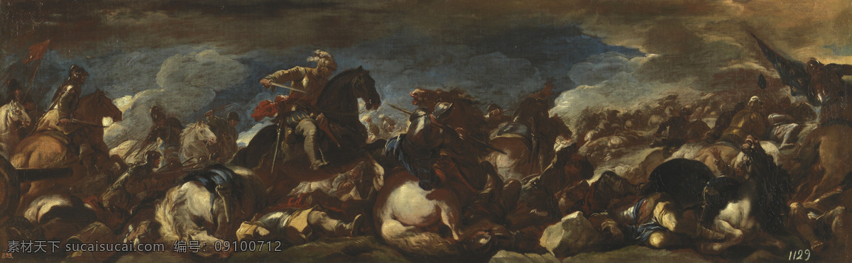 presto 人物 油画 装饰画 意大利 画家 卢卡 焦尔 达诺 fa quintin san de batalla la luca giordano 历史 战争 装饰素材