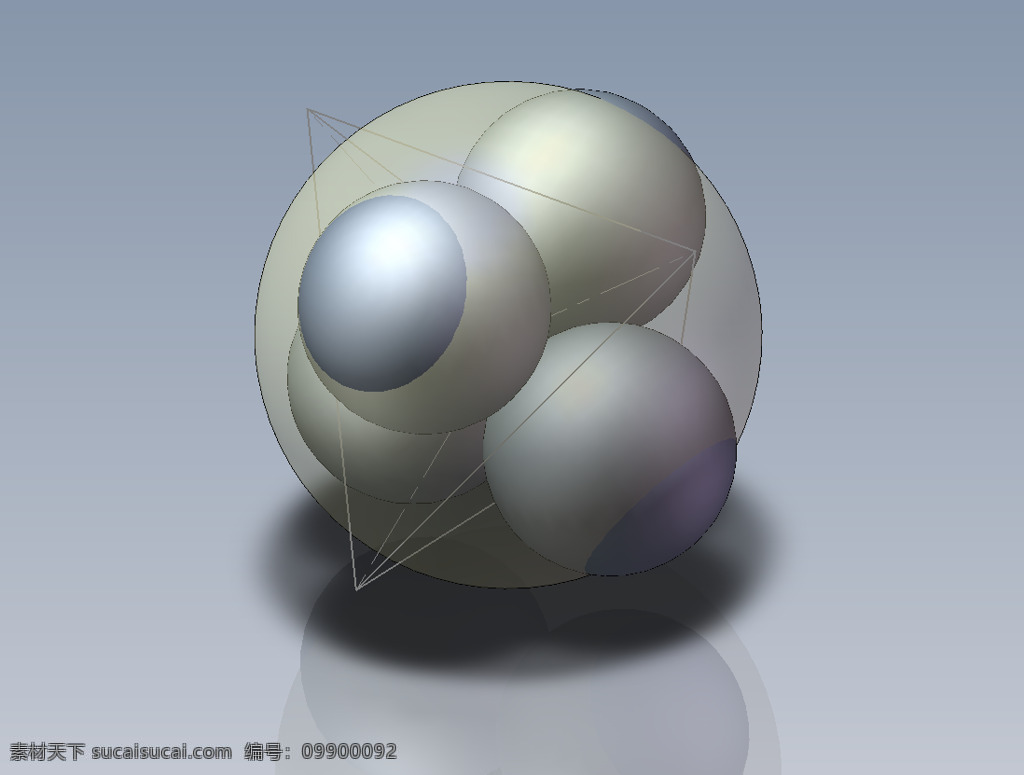 tetrasphedron 几何 安排 空间 球体 四 四面体 3d模型素材 其他3d模型