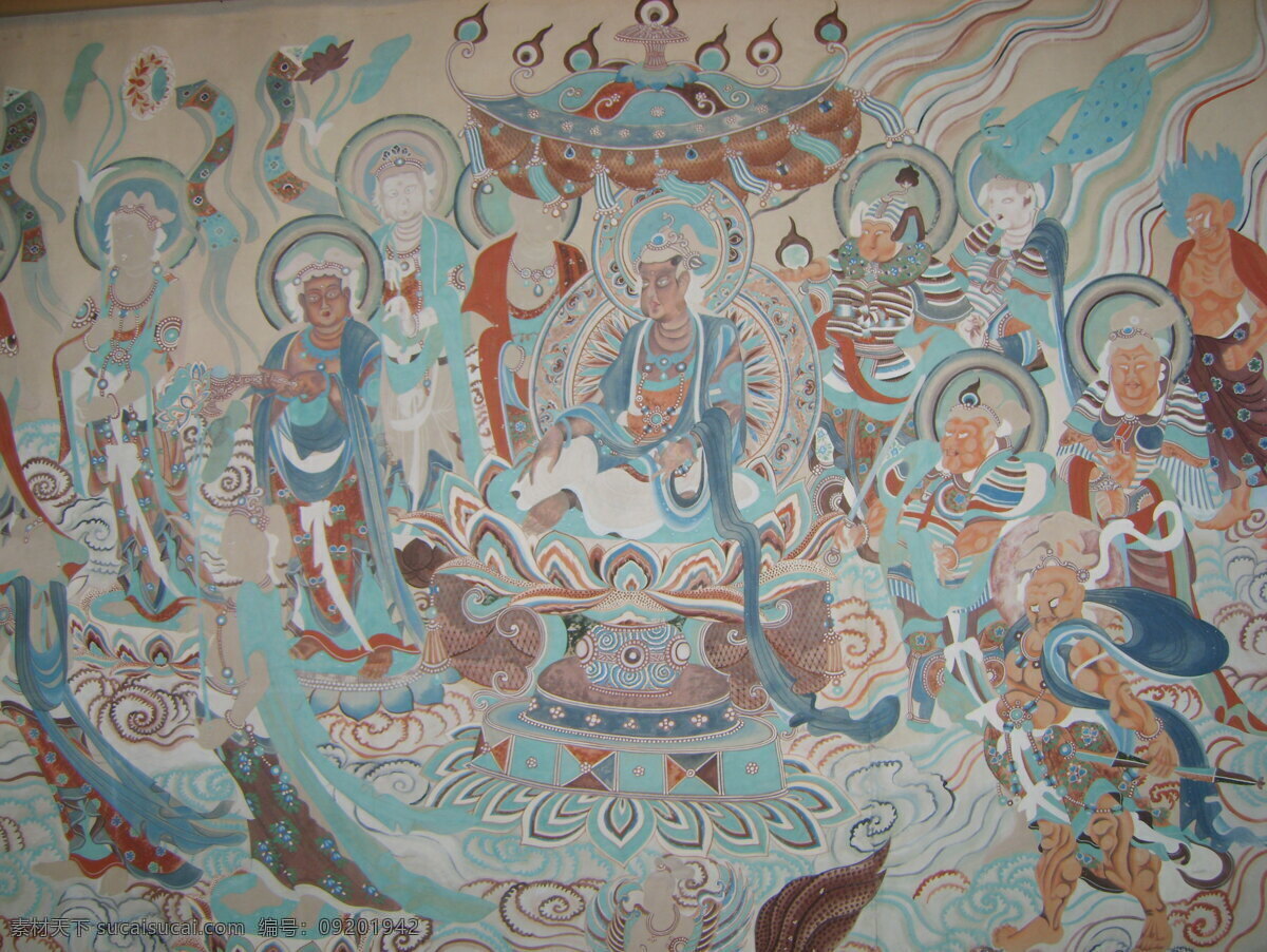 敦煌壁画 敦煌 壁画 佛教艺术 艺术 古代壁画 石窟壁画 石窟 旅游摄影 人文景观 佛教 摄影图库