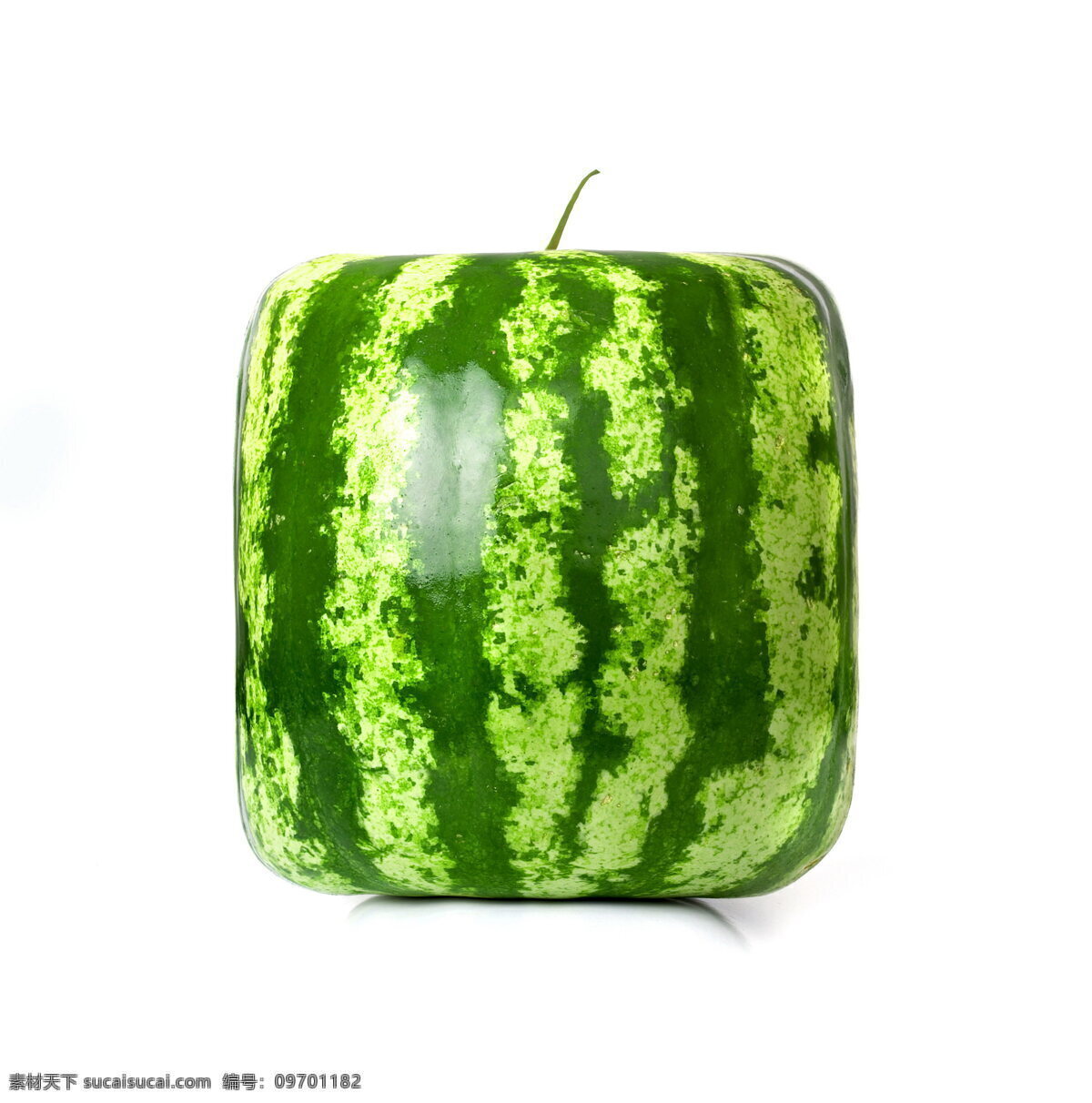 非主流西瓜 方形瓜果 绿纹西瓜皮 创意水果 高清图片下载