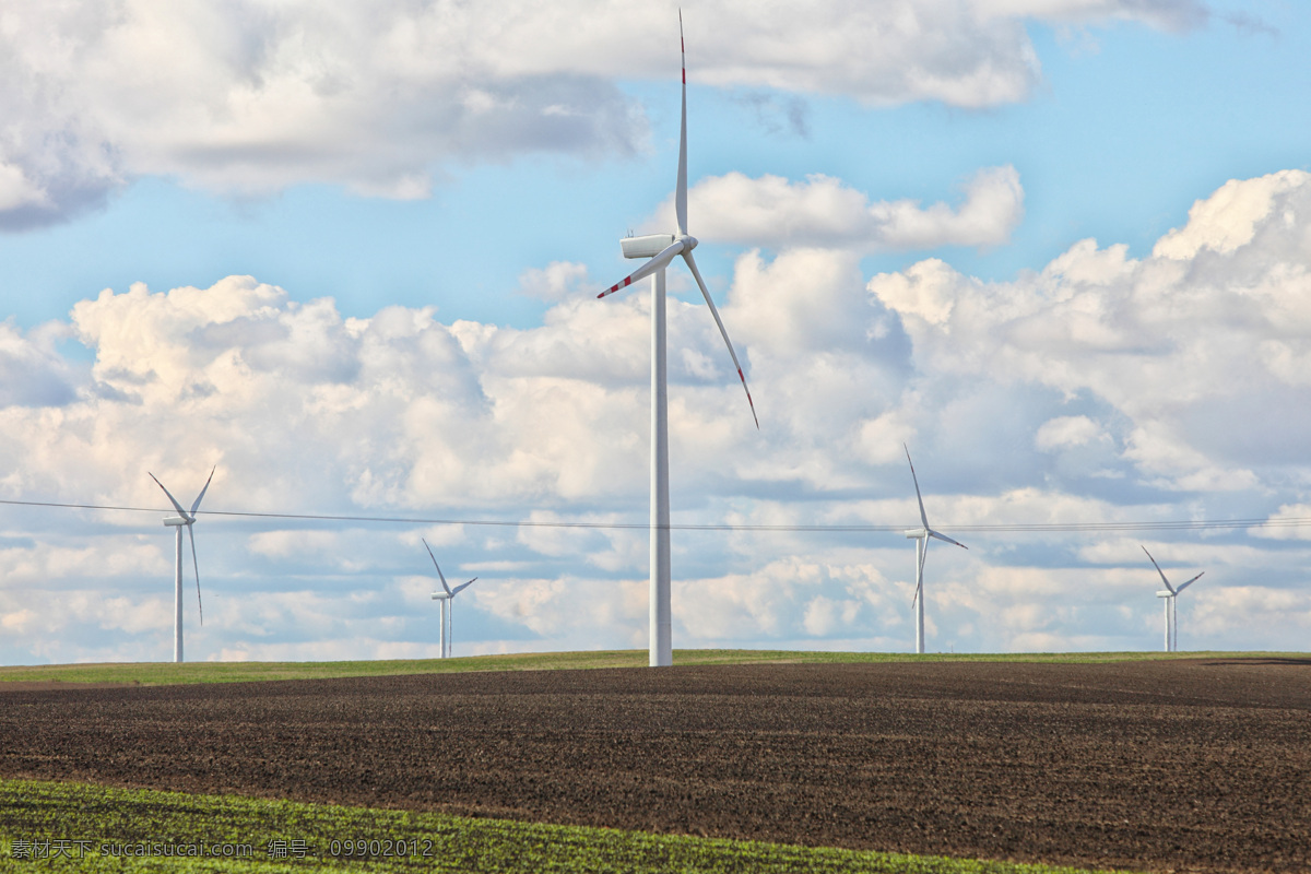 风车 电力风车 风力发电 蓝天 白云 清洁能源 绿色环保 绿色能源 绿色电力 环保 大风车 工业生产 自然风光 可再生能源 环保能源 现代科技