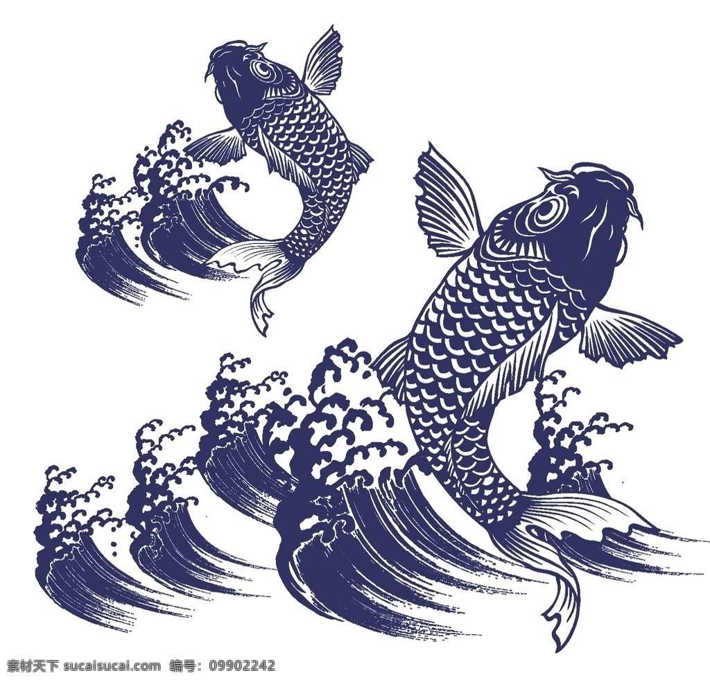 鲤鱼插画图案 风水鱼 鲤鱼线稿 鲤鱼纹身图案 中国风鲤鱼 鲤鱼绘画 鲤鱼插画 鲤鱼图案 中式鲤鱼 鱼类 风水装饰