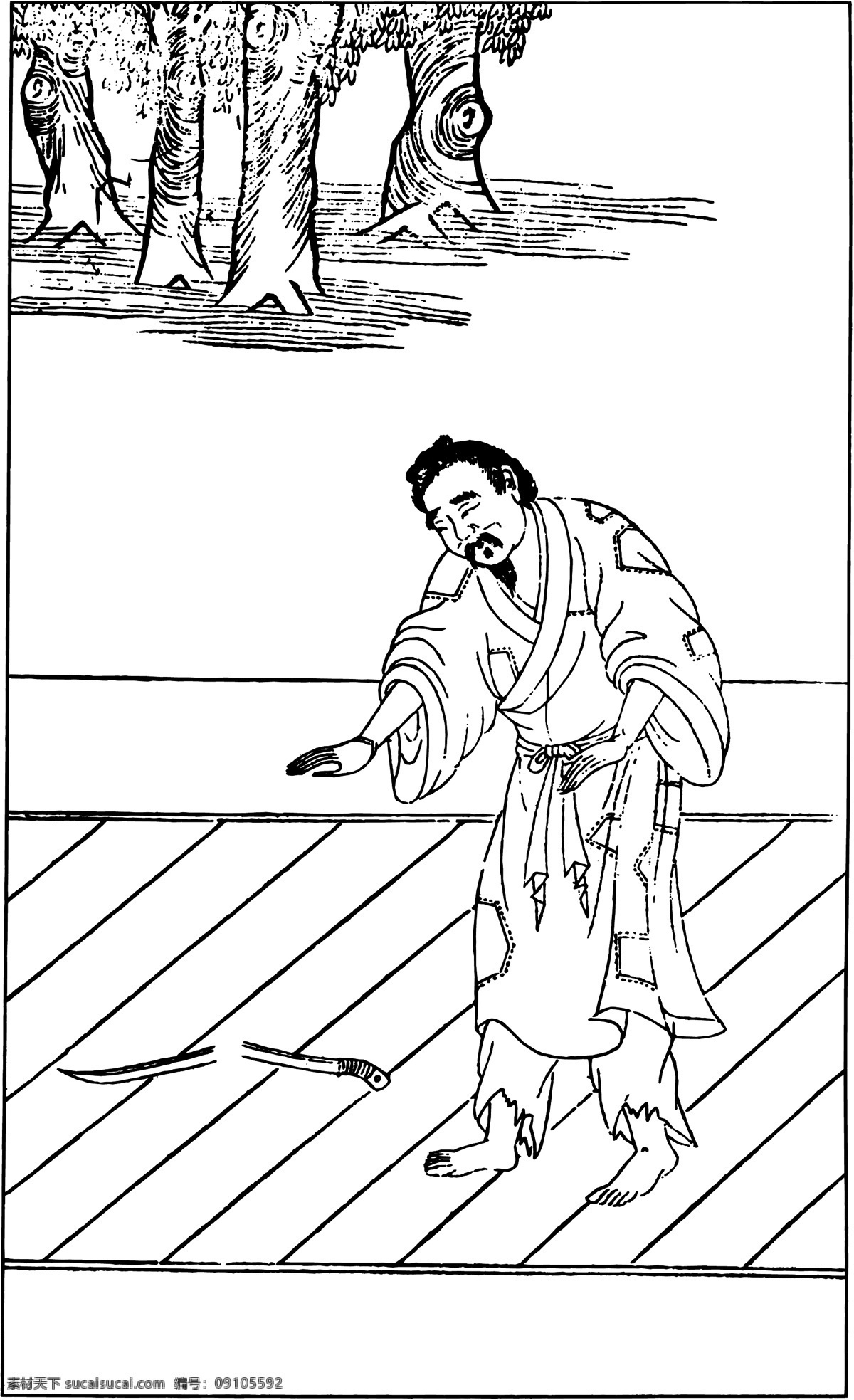 古板 画 佛教 观音 和尚 古板画 佛教人士 矢量图 矢量人物