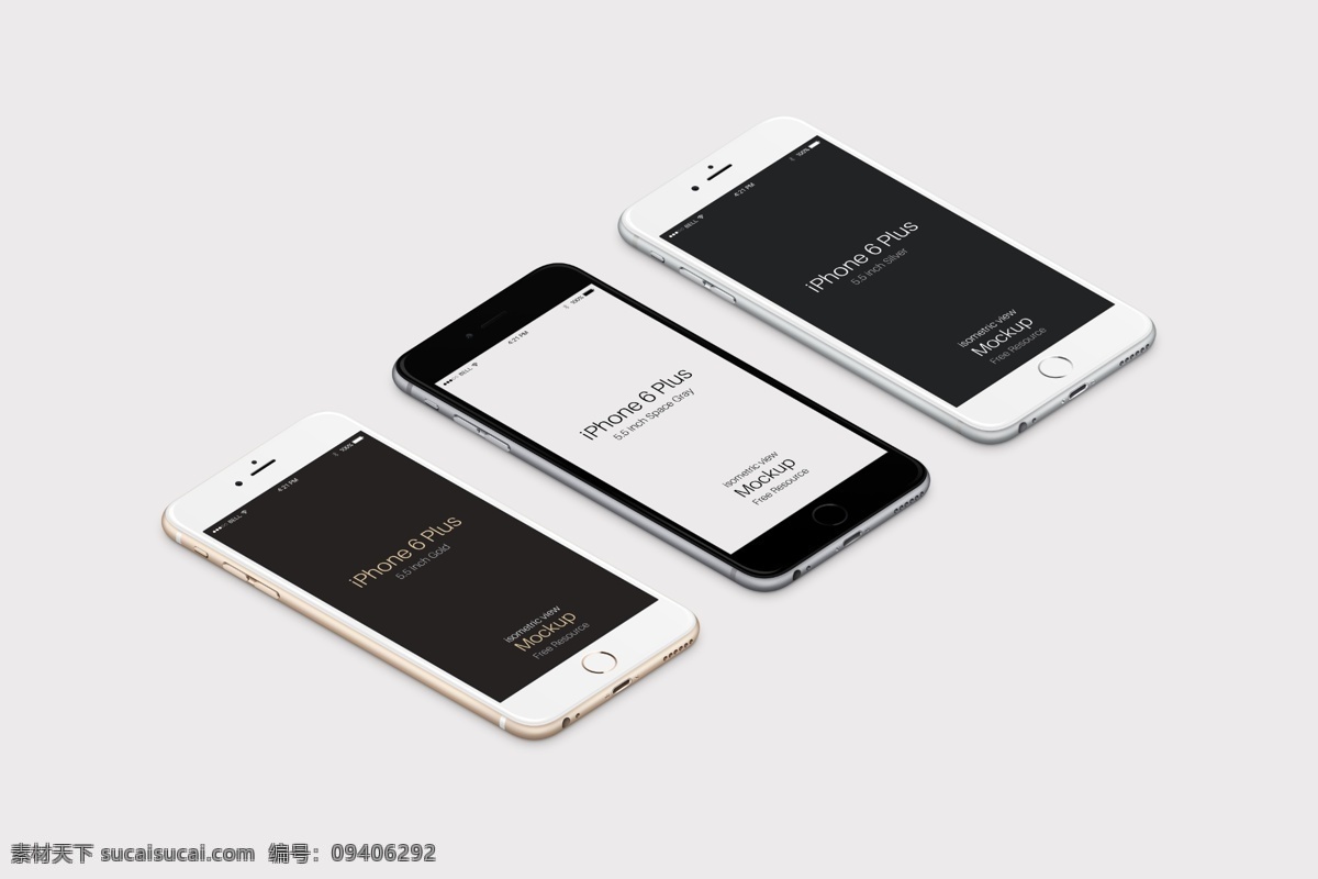 iphone6plus 斜视 角 样机 iphone6plusisometricviewmockup iphone6s 白色
