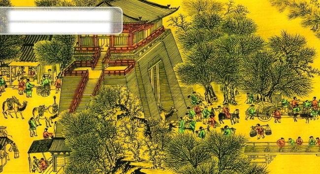 清明上河图 背景 风景 古典 古建筑 国画 绘画书法 农夫 文化艺术 底图人物 车夫 游人 节日素材 清明节