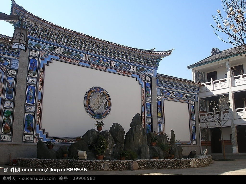 大理白族民居 白族民居 照壁 旅游摄影 国内旅游 摄影图库