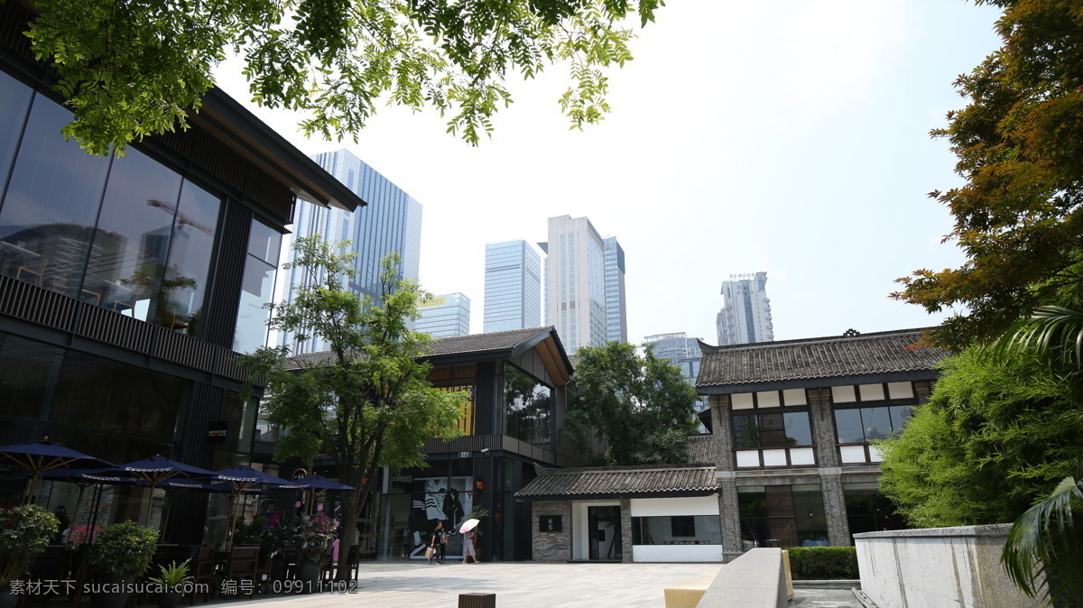 成都太古里 成都 步行街 太古里 城市远景 城市 都市 大城 城市印象 大城市 大都市 印象 光影 俯瞰 全景 光辉 建筑景观 自然景观