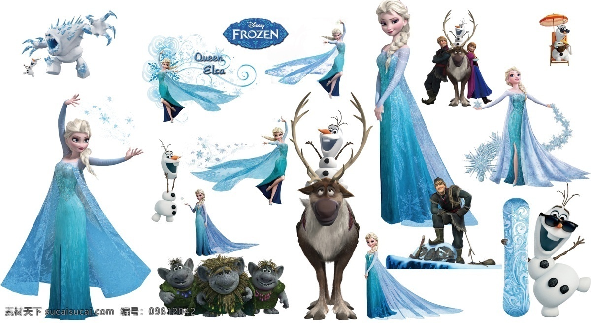 frozen 冰雪奇缘 艾莎 elsa 冰雪女王 迪士尼 人物 人物图库