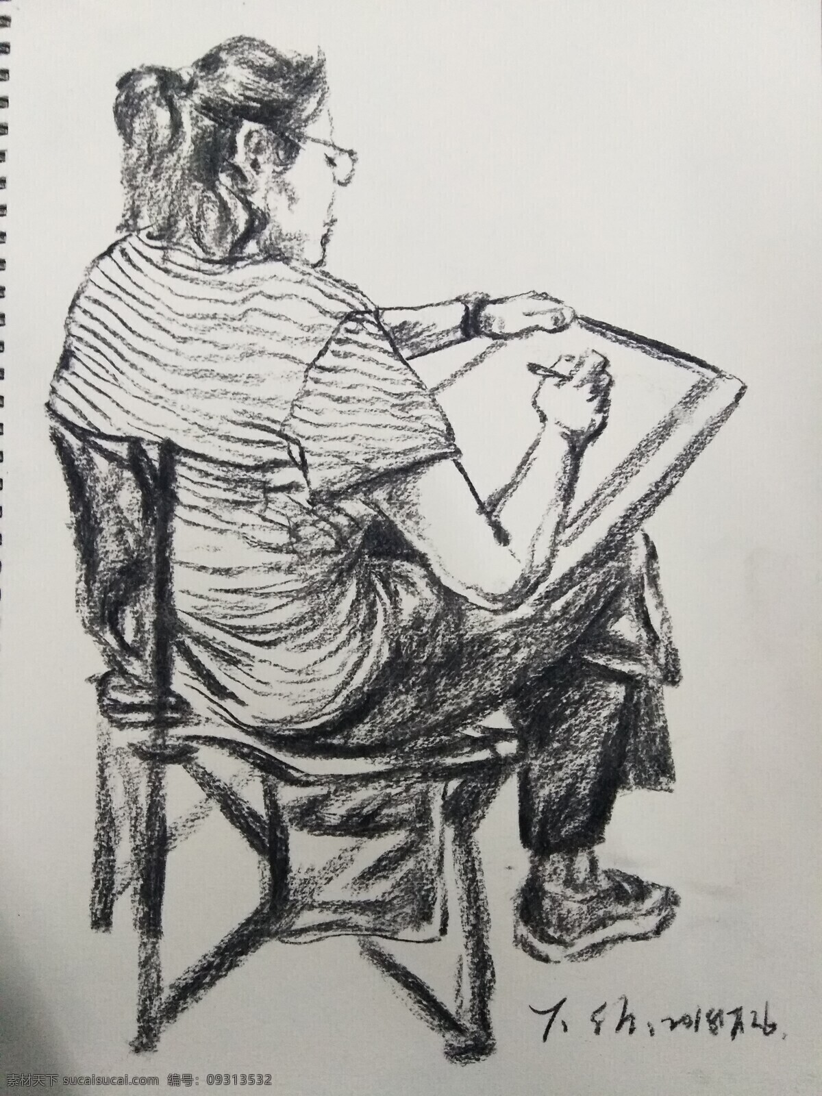 速写 背影 女孩 手绘 人物 动漫动画 动漫人物