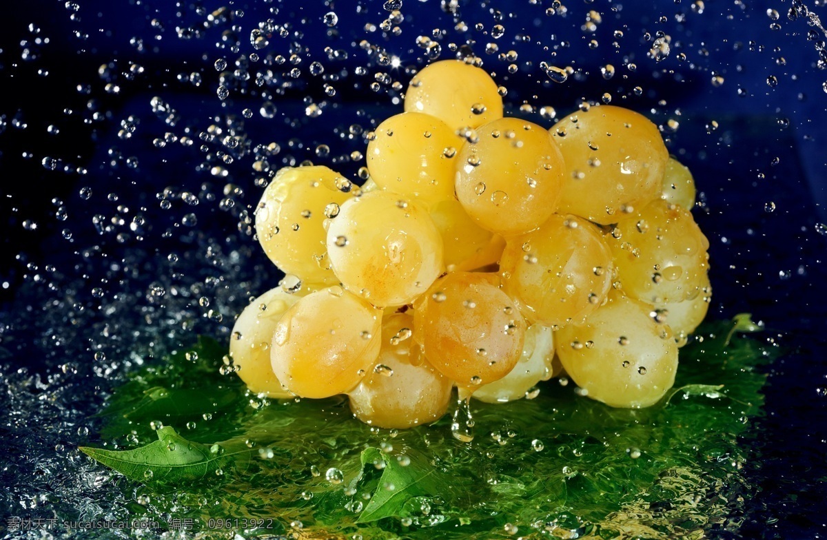 水滴和提子 提子 水滴 水花 水果 食物 美味 水果蔬菜 餐饮美食 黑色