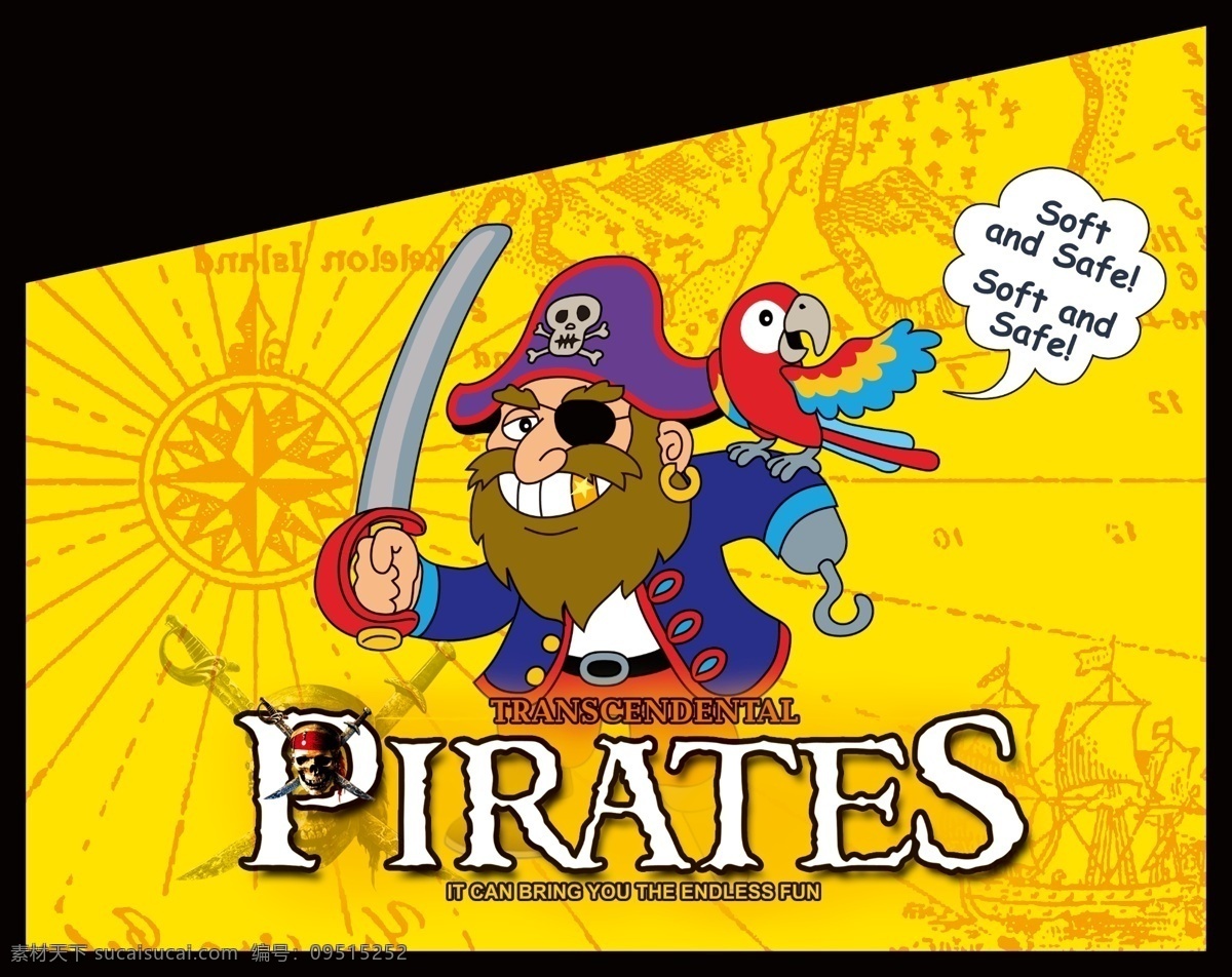 海盗剑魔 海盗 剑魔 海贼 卡通人物 动漫人物 刀 广告设计模板 源文件