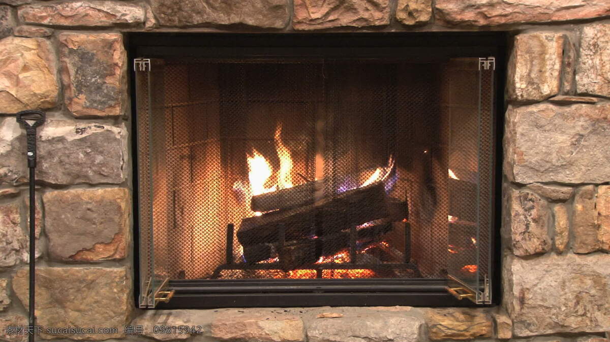 录像带 壁炉 股票 视频免费下载 壁炉的火 木 石 avi 灰色