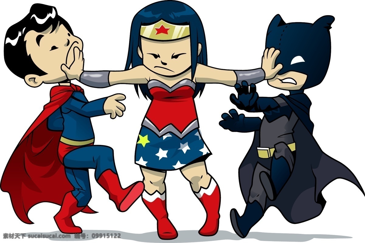 卡通 超人 蝙蝠侠 人物 矢量图 卡通人物 影视人物 q版人物 班服素材 矢量图ai 人物设计