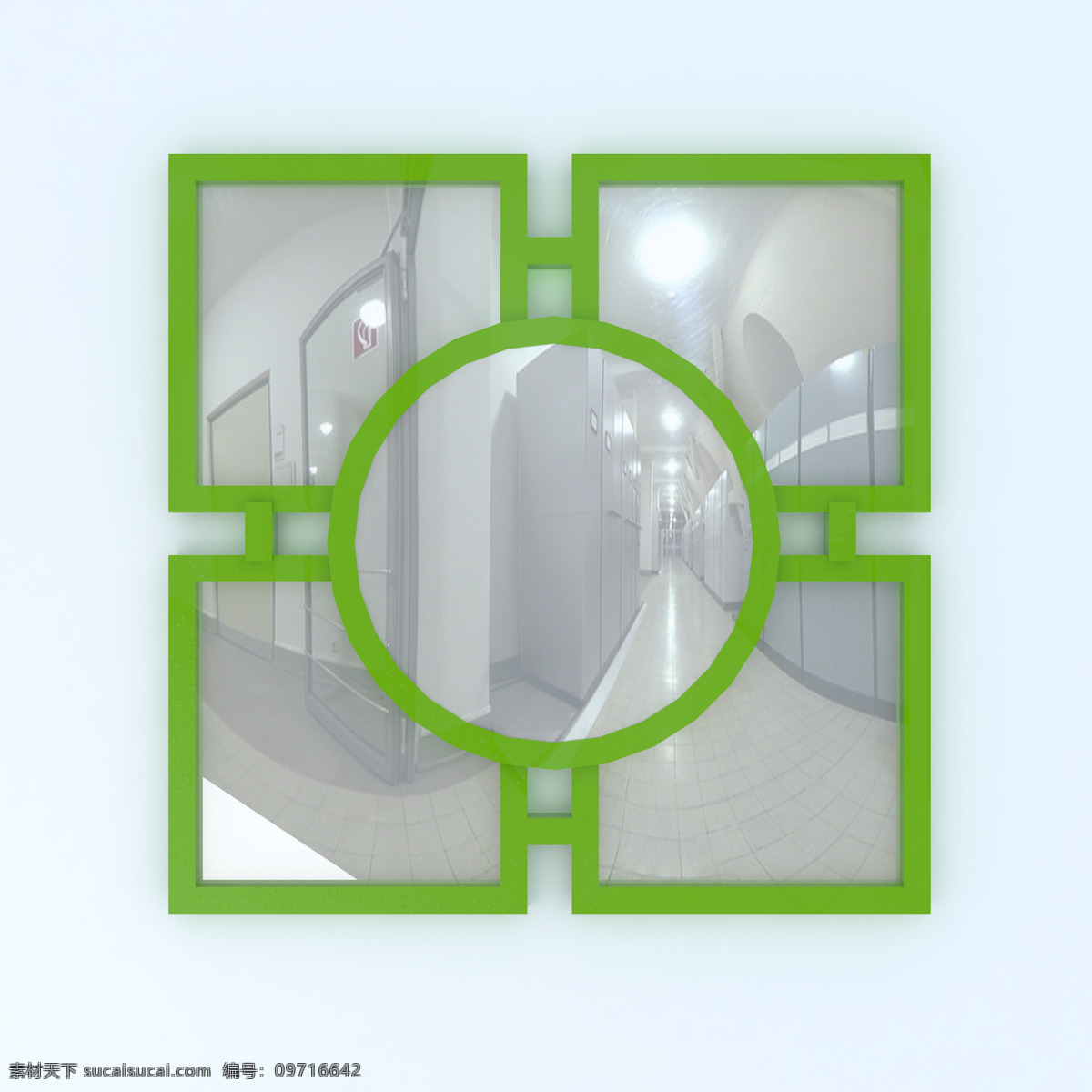 3d 欧式 绿色 挂 镜 挂镜 3d模型素材 其他3d模型