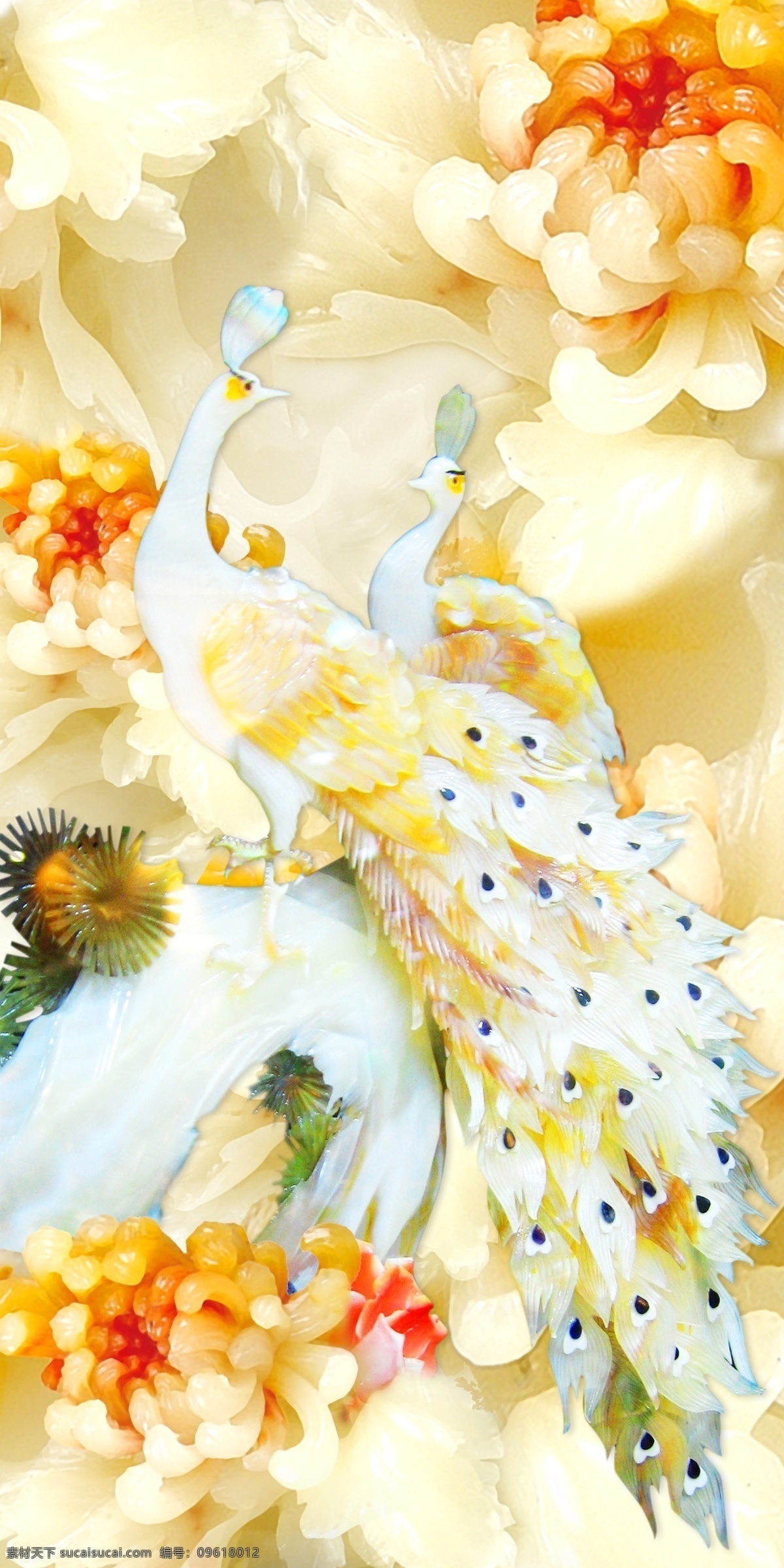 菊花 玉雕 玉石 玄关 背景 墙 背景墙 3d 立体画 装饰画 壁纸 共享背景墙 底纹边框 背景底纹