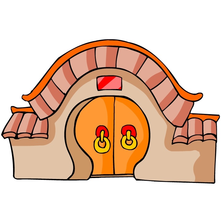 卡通古代建筑 风景建筑 矢量素材 设计素材 卡通建筑 矢量图库 白色