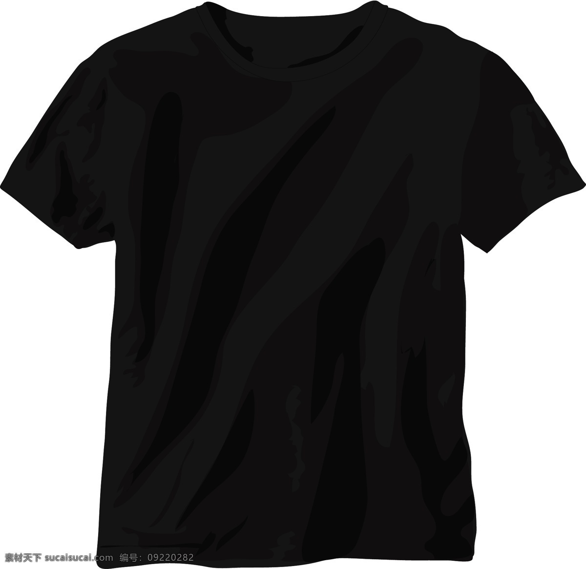 黑色 tshirt 矢量 t恤 服装 矢量素材 衣服 肥牛牛 矢量图 其他矢量图