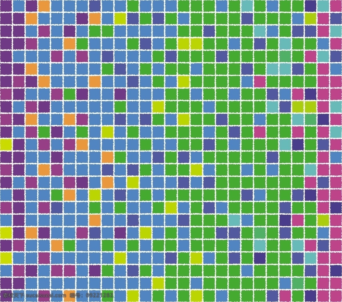 摘要 彩色 像素 马赛克 矢量 插画