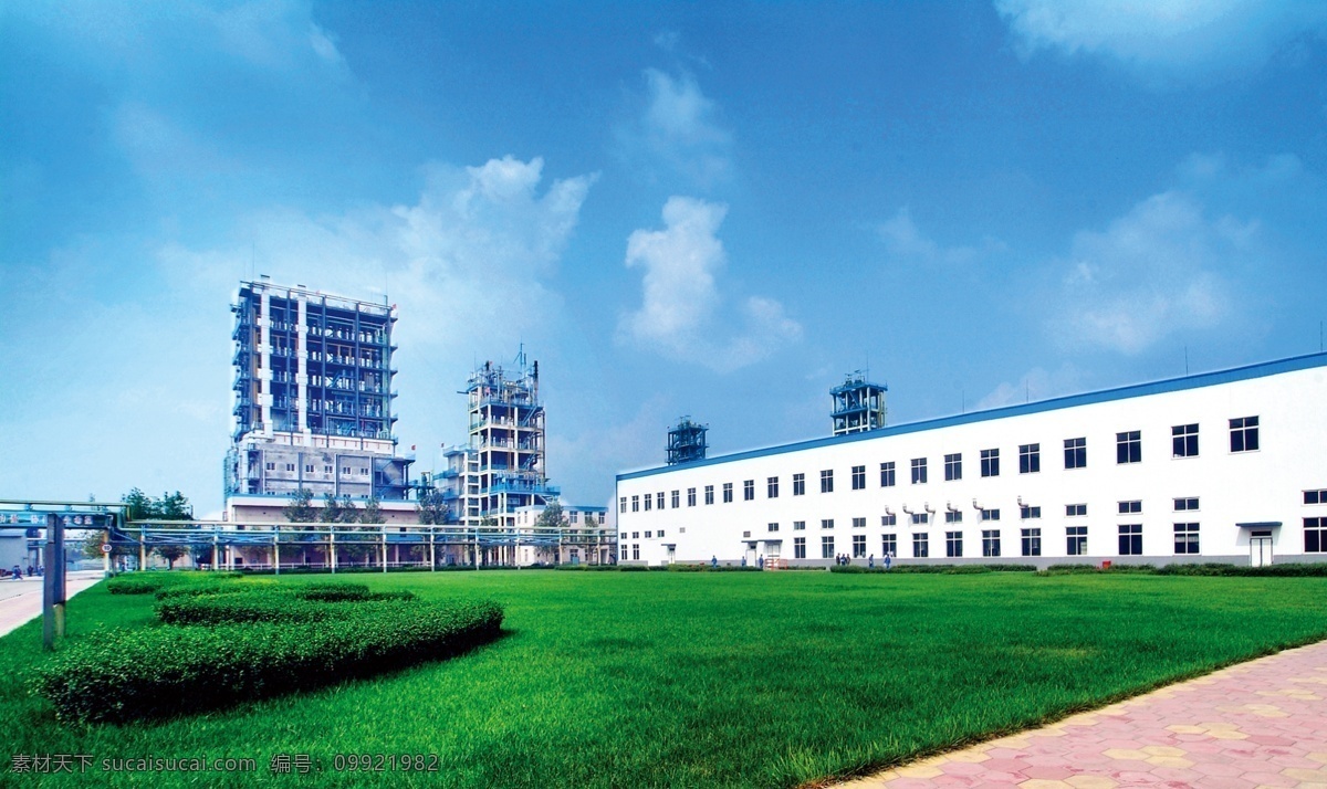 化工 厂区 工厂 化工厂 拍照 绿化带 厂房 化工厂区 蓝天 现代科技 工业生产
