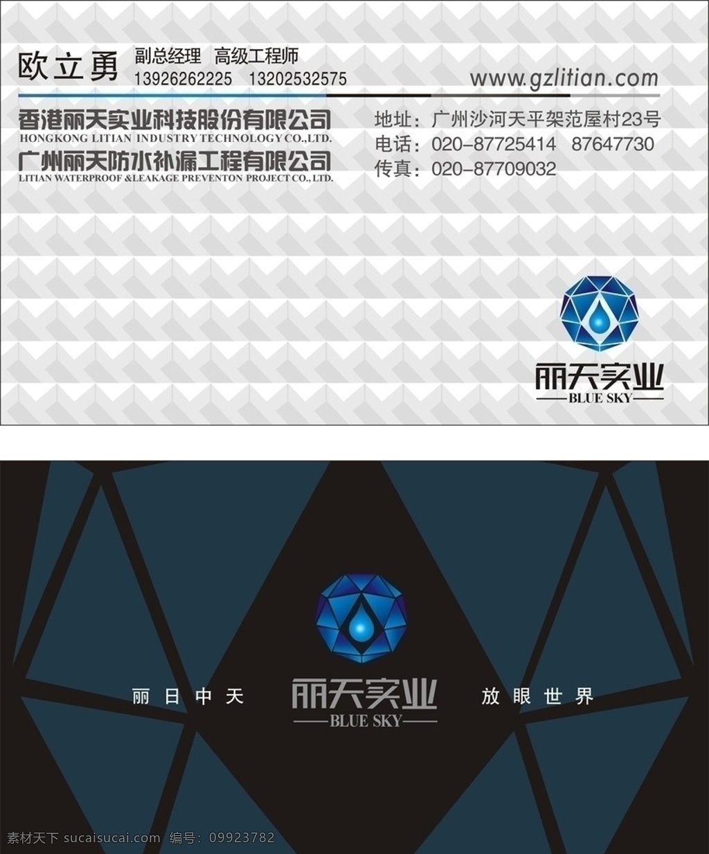 广州丽天名片 名片模版 丽天 丽天防水 丽天实业 丽日中天 简约风格 简洁名片 简约名片 底纹 唯美名片 名片卡片 名片背景 名片底纹 名片素材 时尚 潮流 高档 矢量