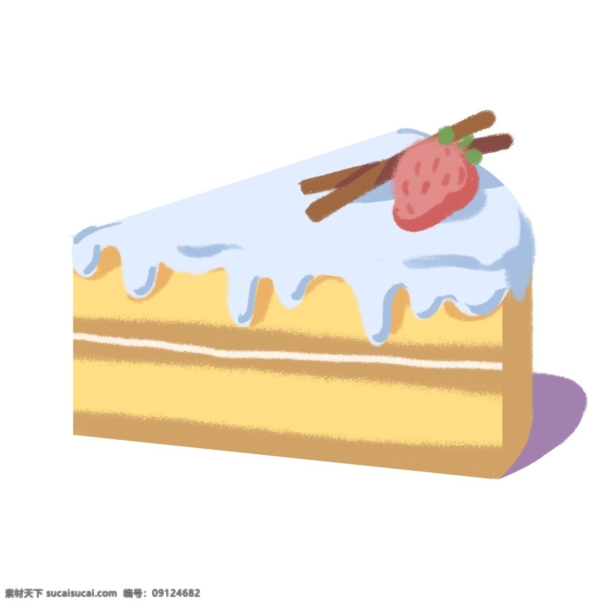 三角 草莓 蛋糕 插图 黄色面包 三角面包 草莓面包 白色奶油 黑色巧克力 可口的蛋糕 漂亮的蛋糕 蛋糕插图