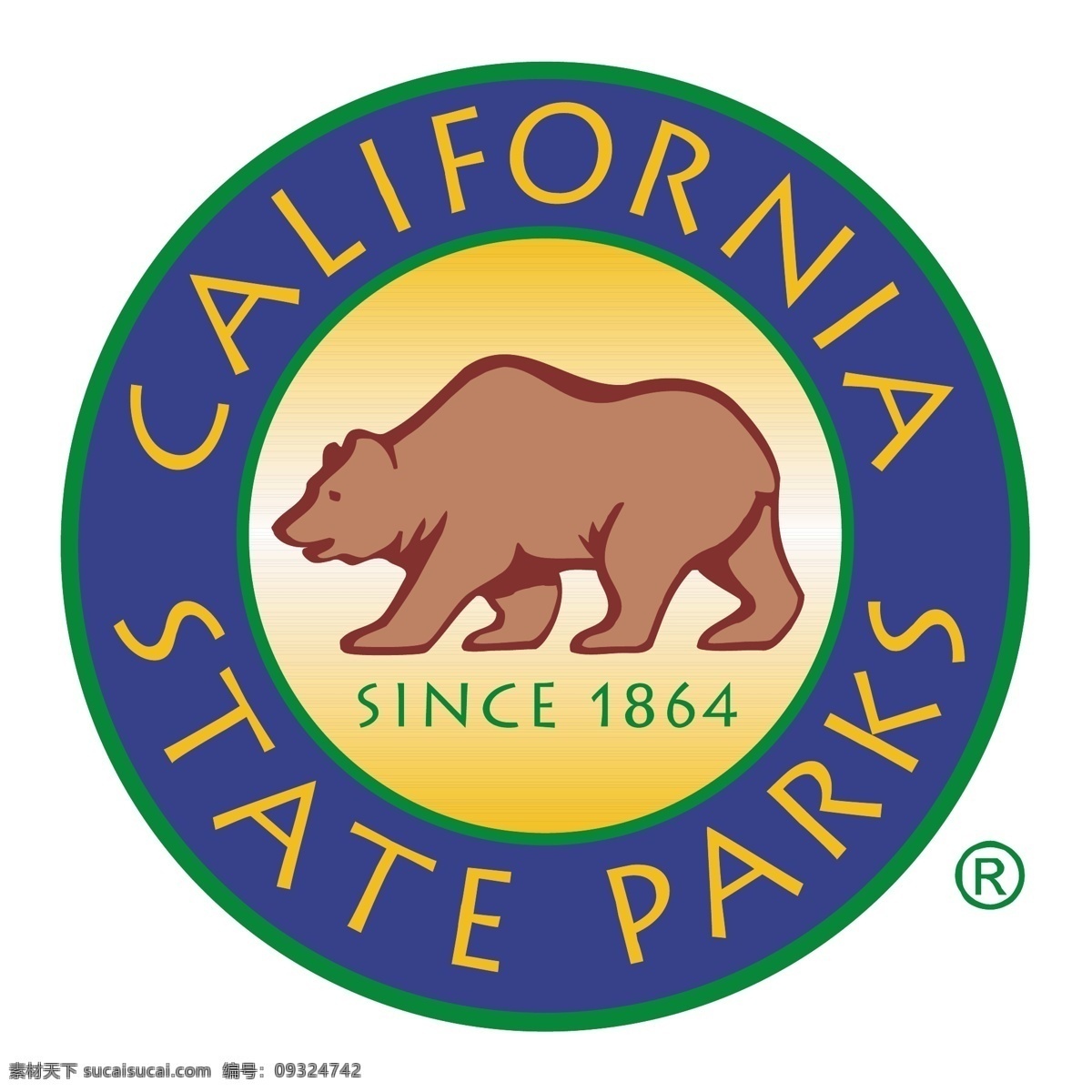 加利福尼亚 国家 公园 状态 矢量图 其他矢量图