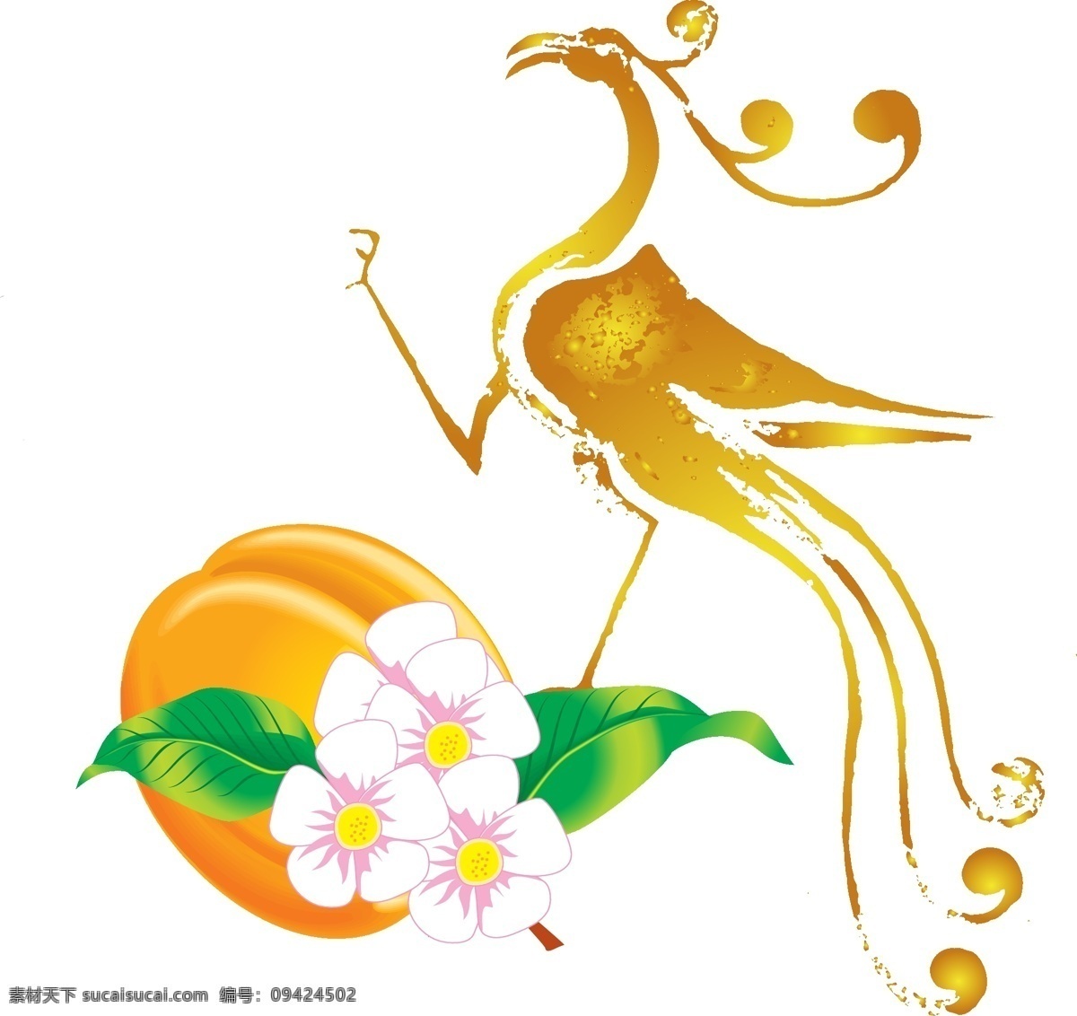 金凤凰 灯笼 平面设计 小花 网站用图 矢量图 花纹花边