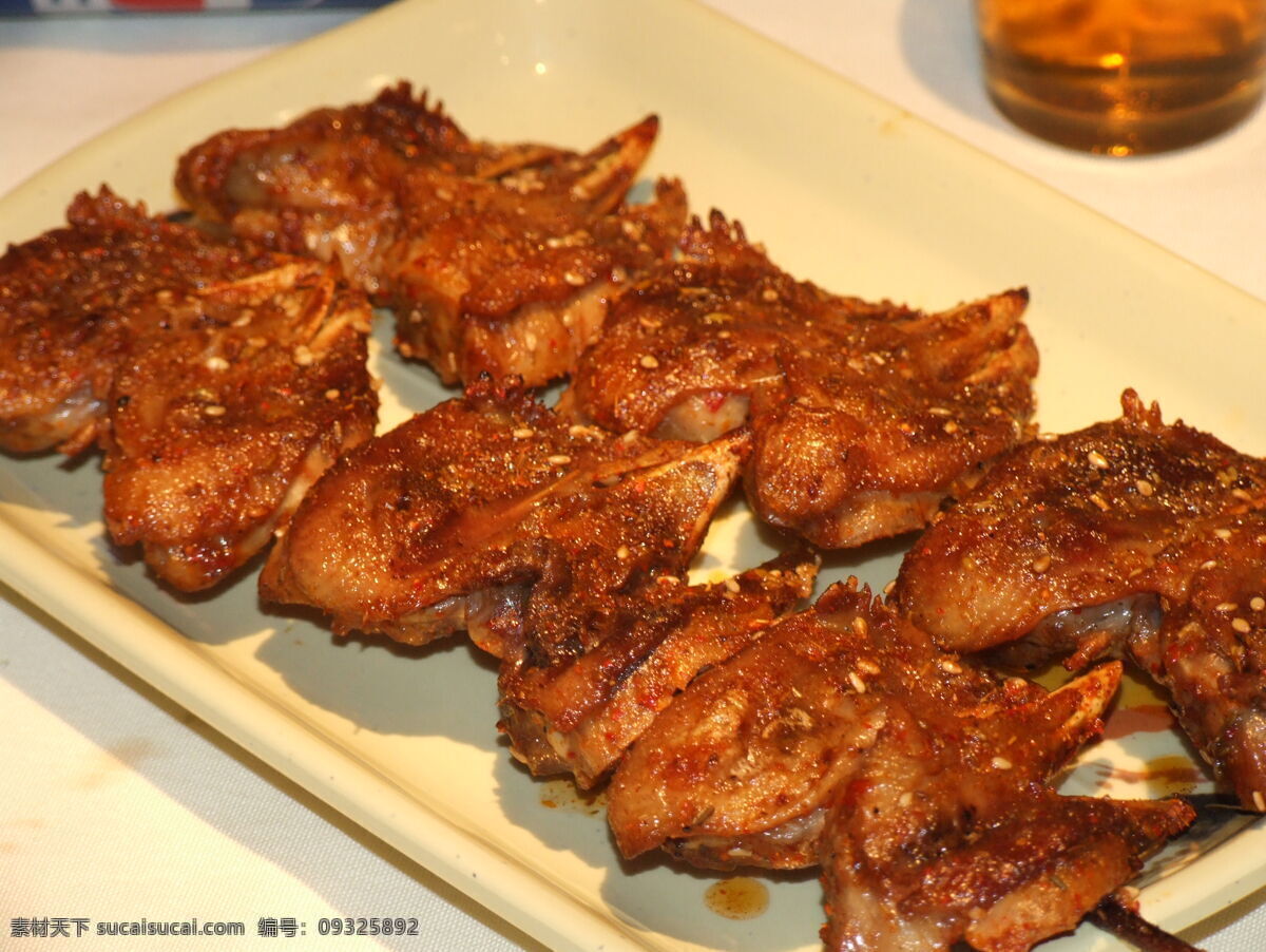 烧烤 烤鸡头 鸡头 鸡肉 传统美食 餐饮美食